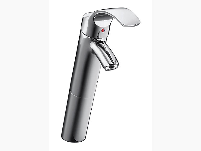 Kohler - Wave  Tall single-control lavatory faucet without drain in polished chrome